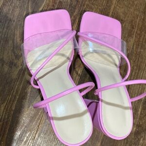 Worn SHEIN pink heels